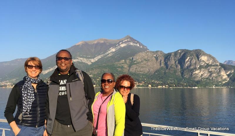 Blue Walk Italy, Bellagio, Lake Como, Italy. European walking tour vacations.