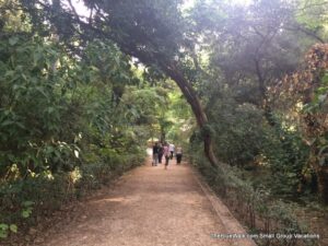 walking path in national gardens, athens