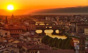 sunset over florence