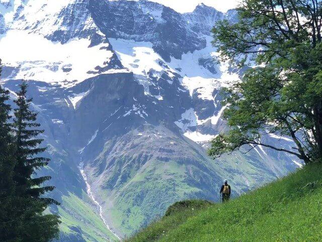 Path to Gimmelwald on Switzerland walking tour art vacation