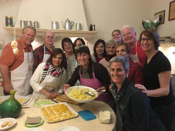 Cooking class group Parma Italy