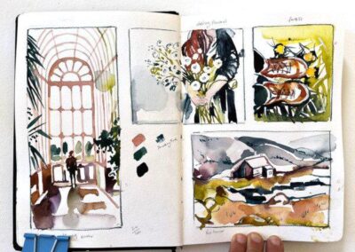 Ohn Mar Win artist sketchbook art workshop