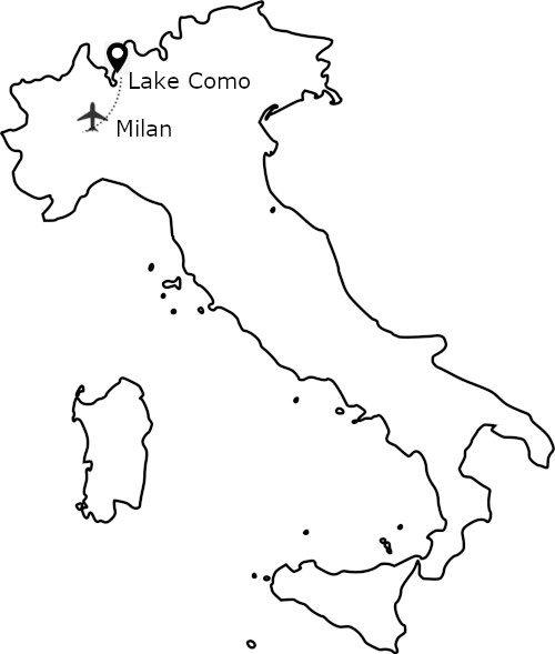 Art Retreat in Italy Where in the World Lake Como Map